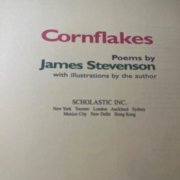 Cornflakes, poems for children Paperback – January 1, 2000 by James Stevenson (A - Picture 3 of 6